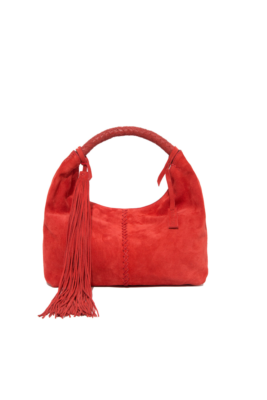 MINI GALIA - Mini tote bag with woven handle and removable tassel charm