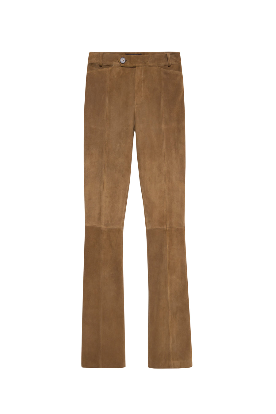 BERU - Flare-leg suede leather pants