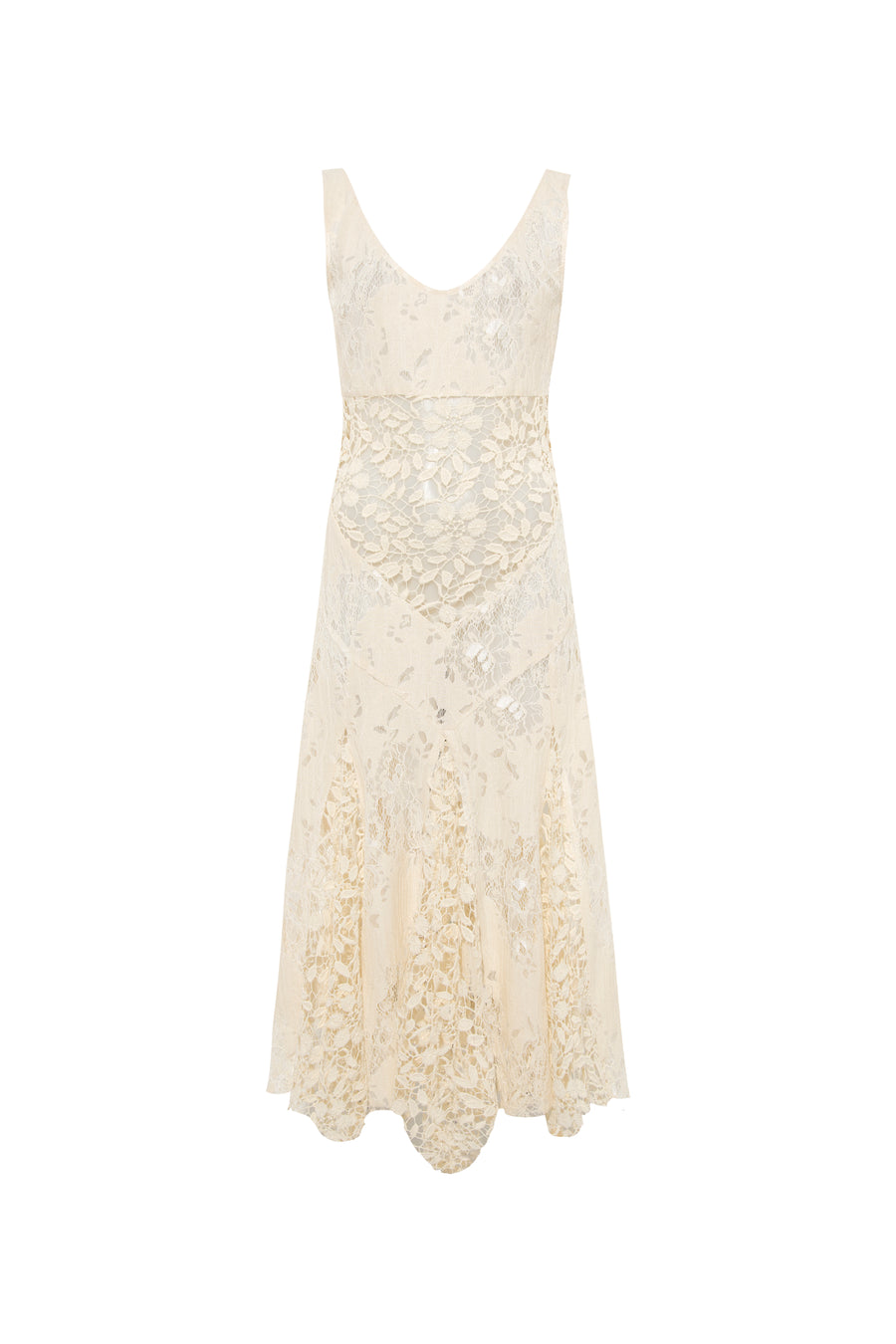 CHES - Lace panelled midi dress