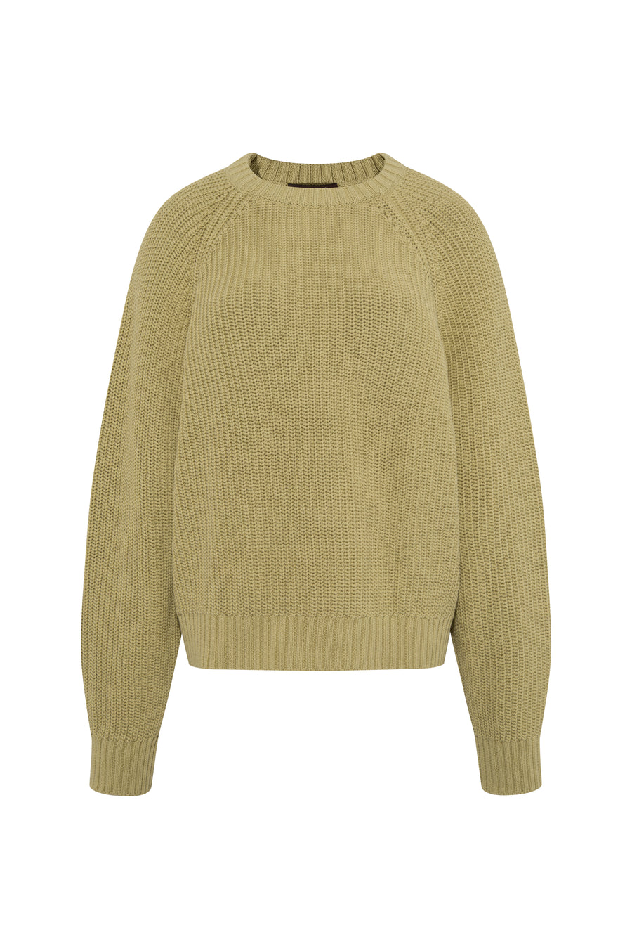 DUZY - Crew neck cotton knit sweater with logo detail
