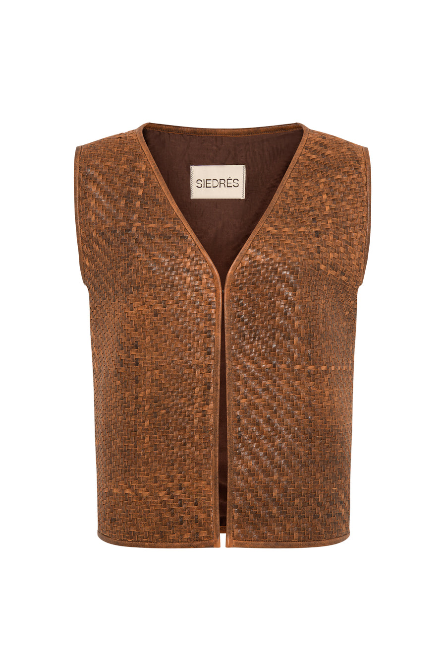 ENTY - Woven leather vest