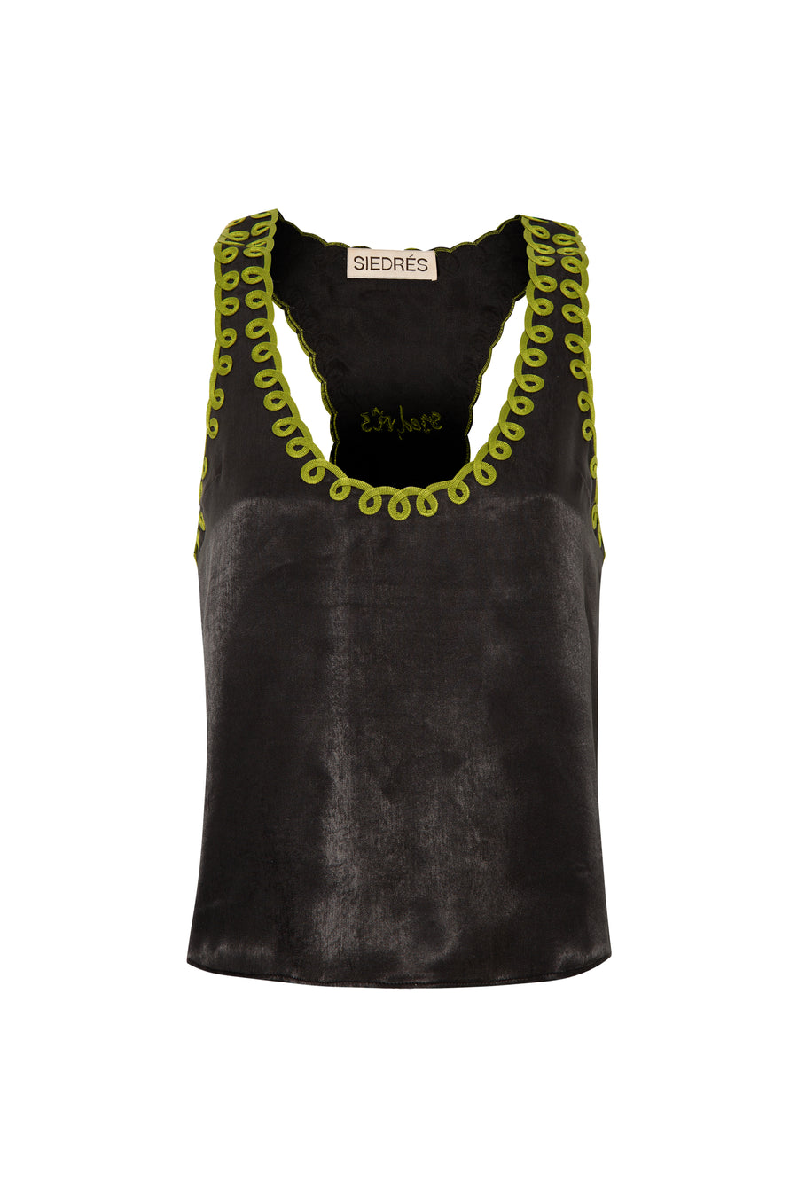 FILIPPA - Embroidered deep u-neck tank top