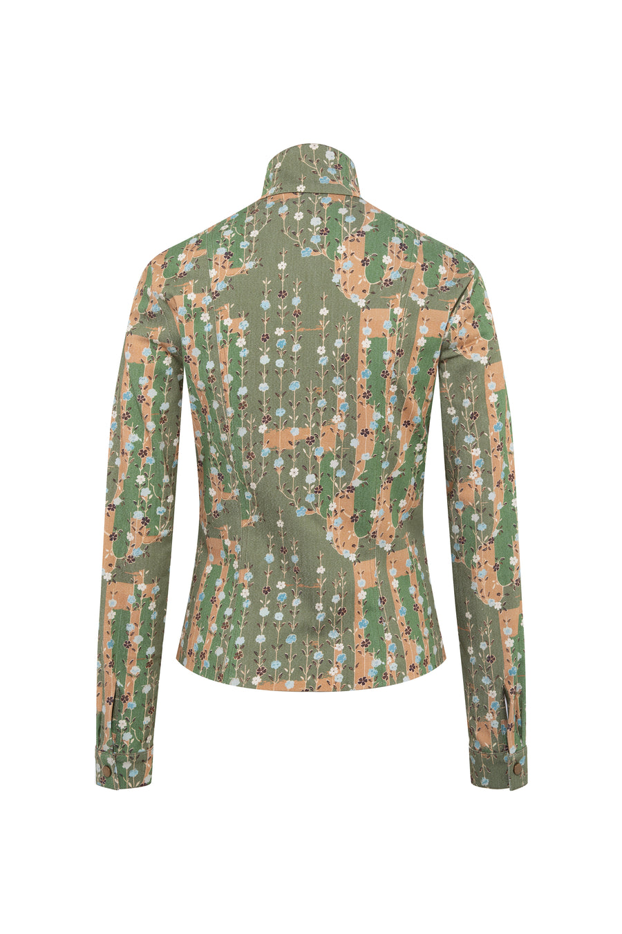 GANY - Zip-Up printed fitted jacket