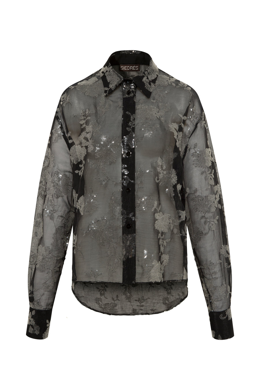 GENNI - Sequin detailed sheer button-down shirt