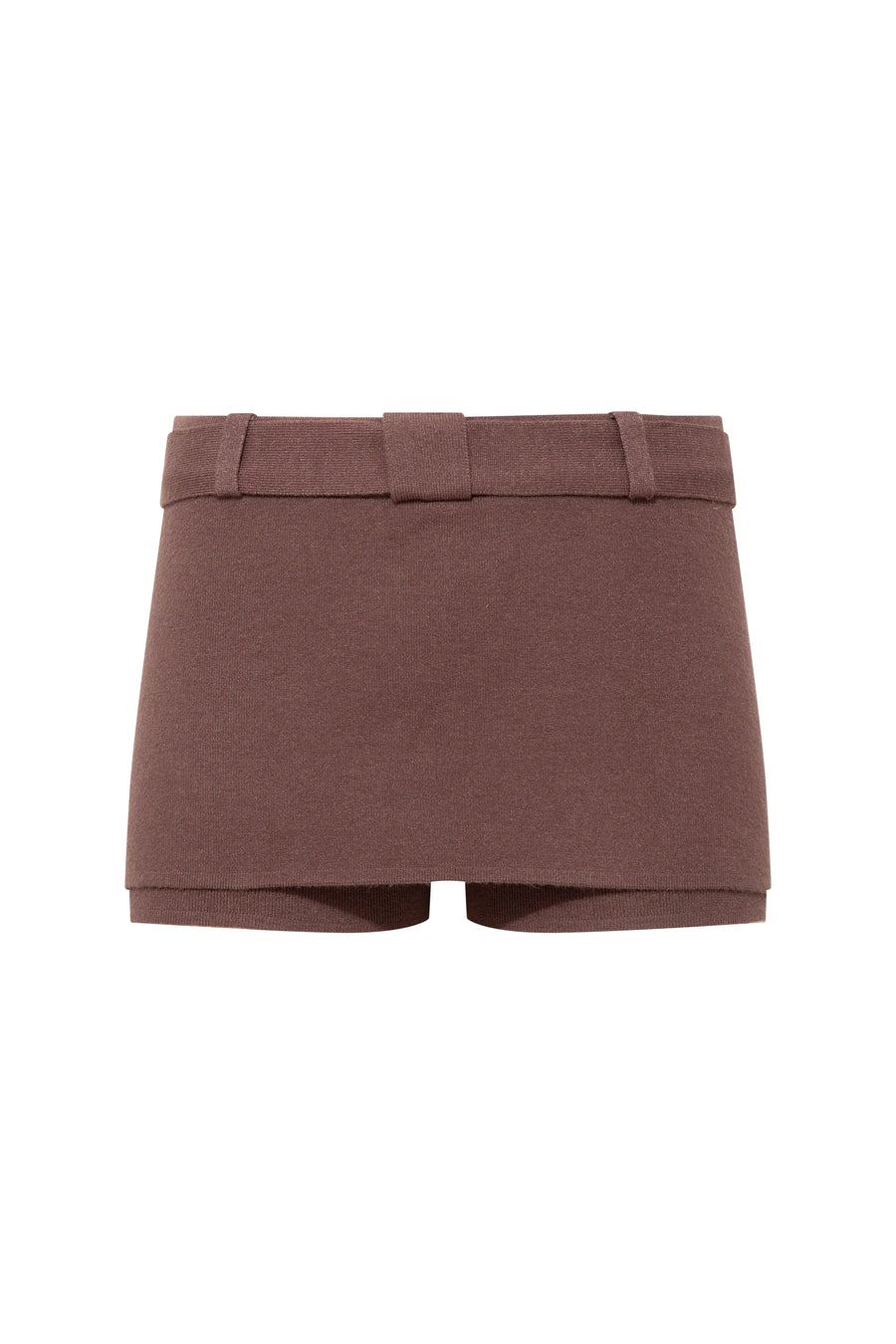 JASMY - Mini knit skort with belt detail