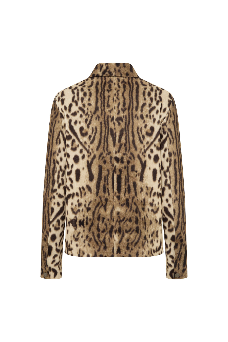 JEMY - Cropped animal-print jacket with front pockets