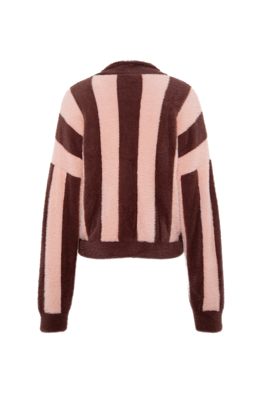 LENN - Striped zip-up knit jacket