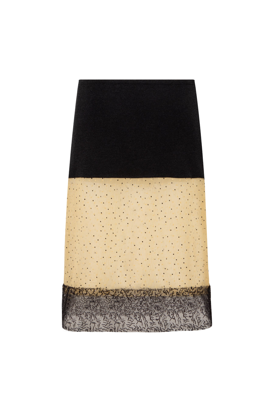 LERSA - Layered midi skirt with beading at hem