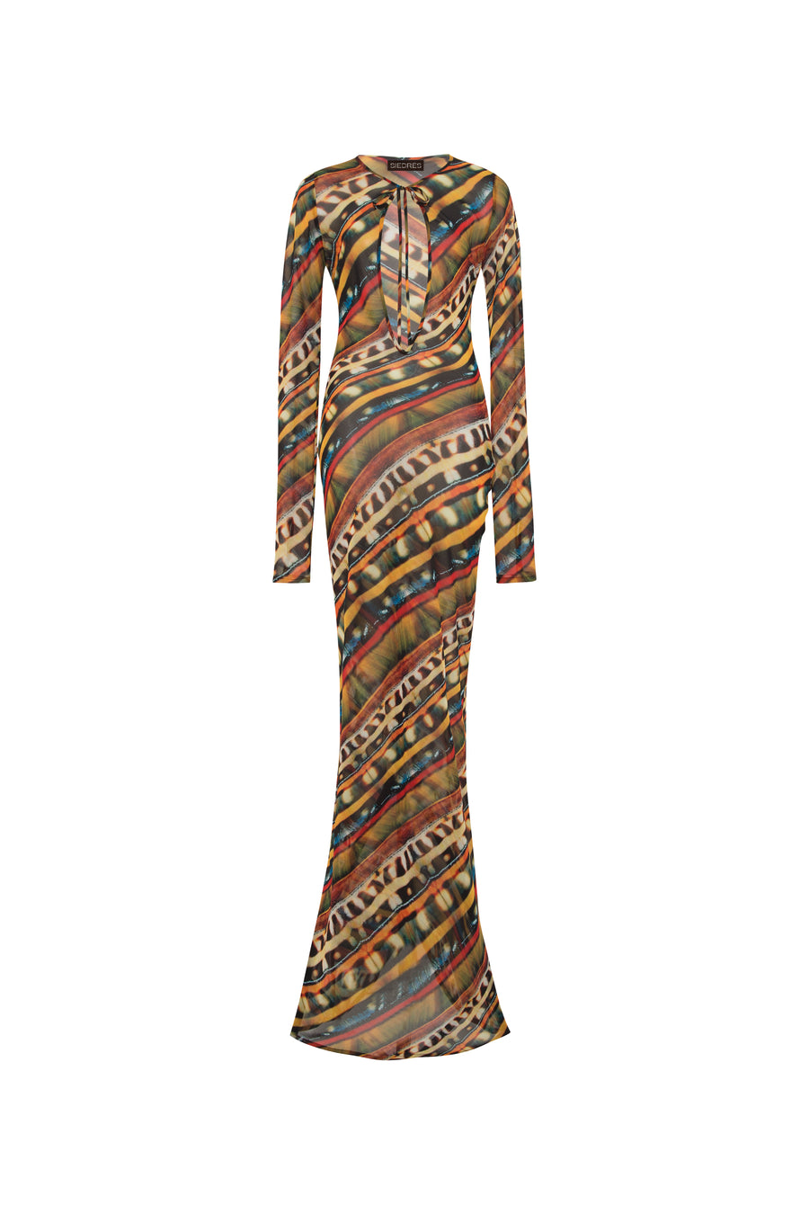 MAGY - Tie-front printed maxi dress