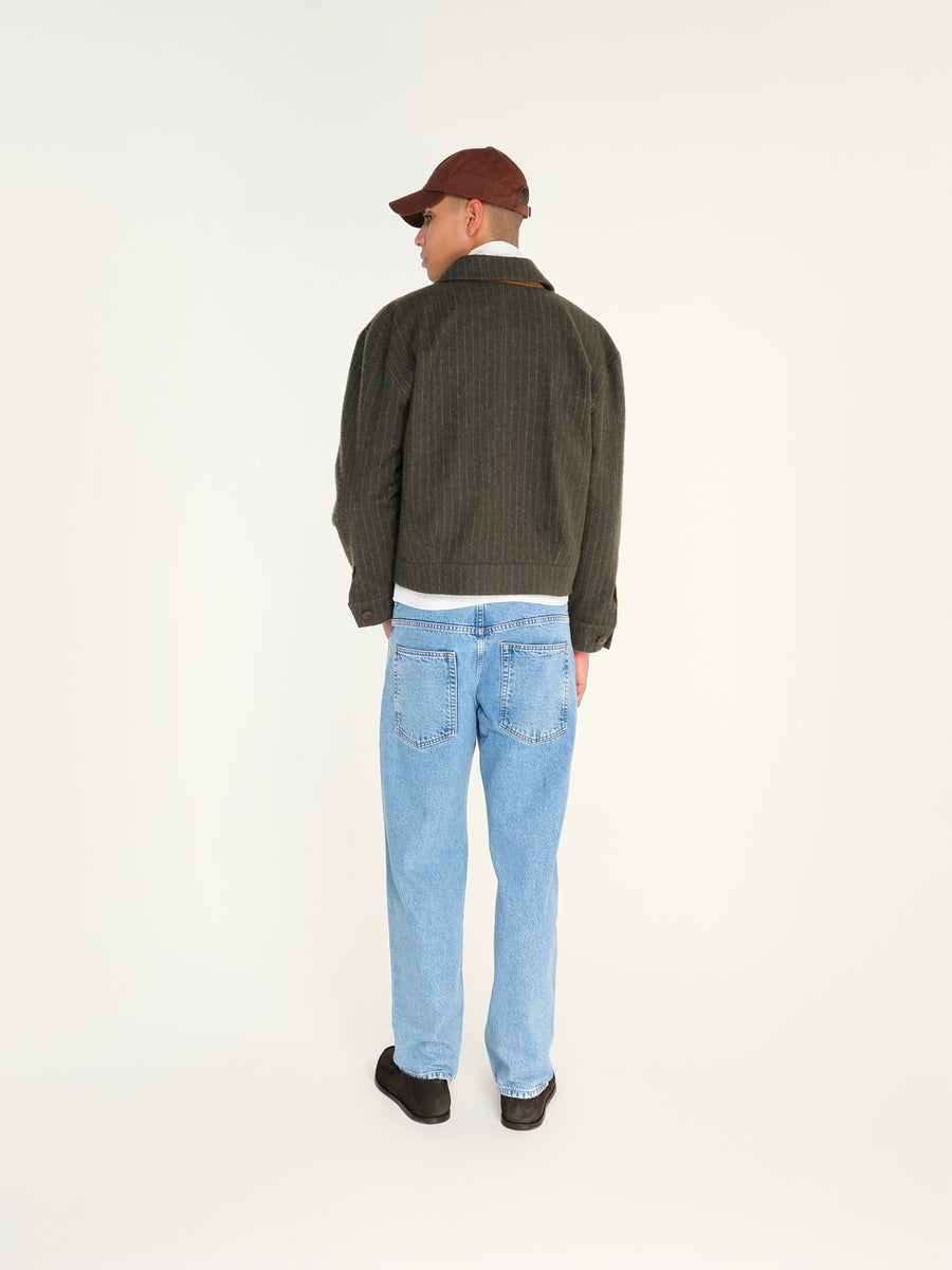 UMO - Pinstripe boxy-fit blouson jacket