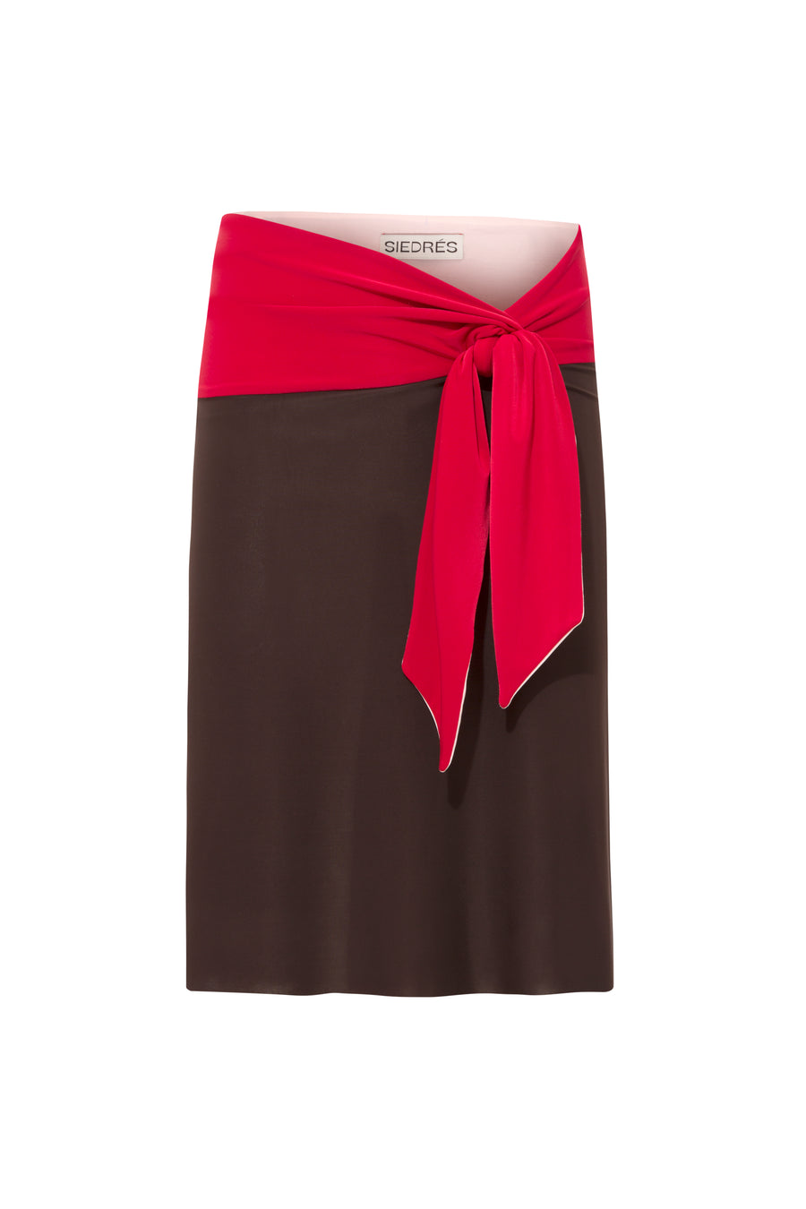 MILEN - Colour blocked midi jersey skirt