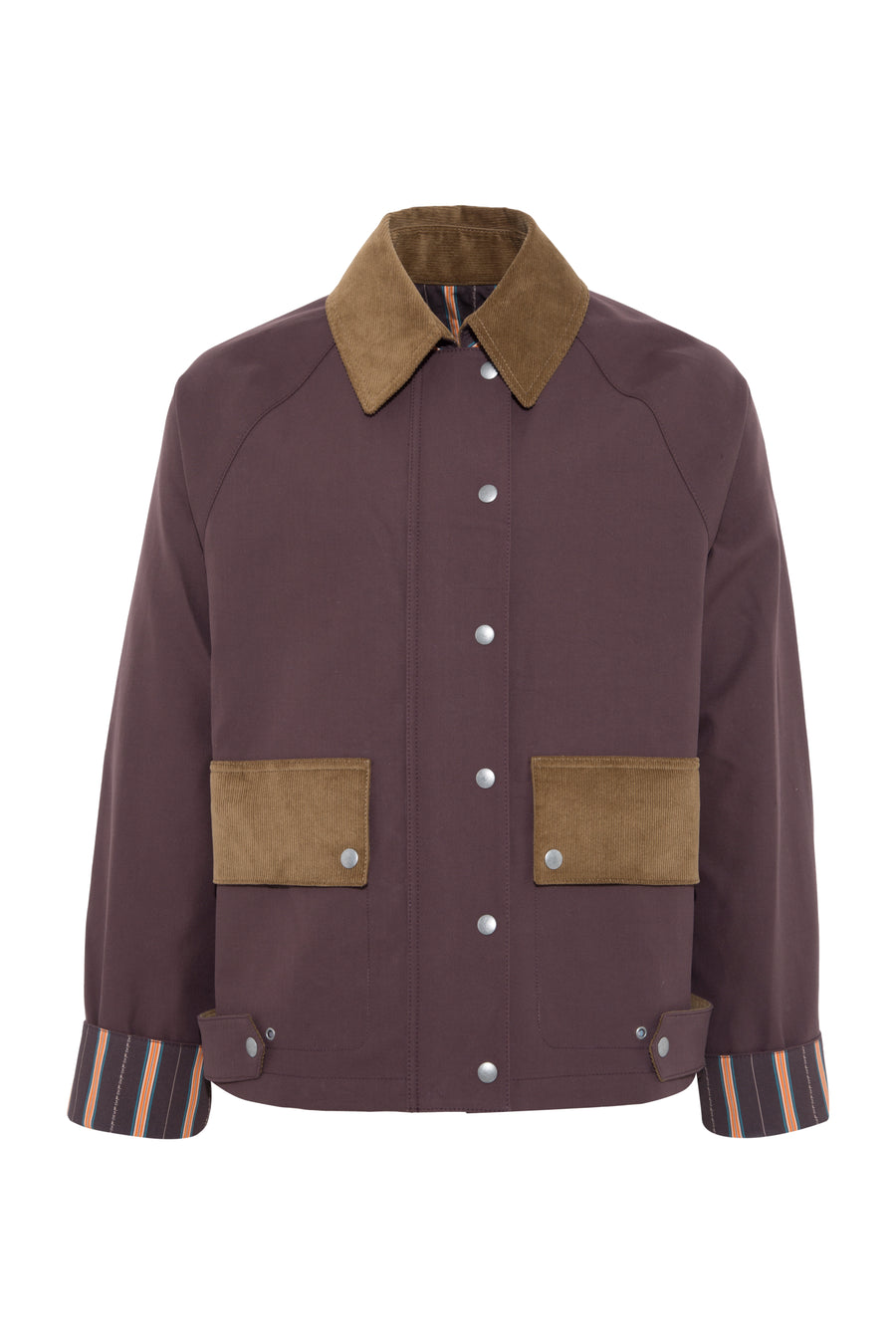 MUSY - Corduroy trimmed cotton jacket with printed lining