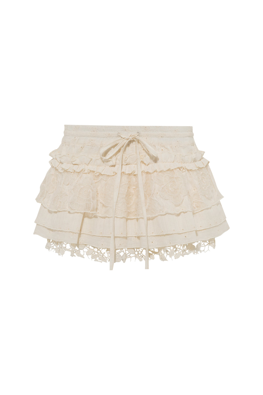 NALA - Ruffled drawstring mini skirt