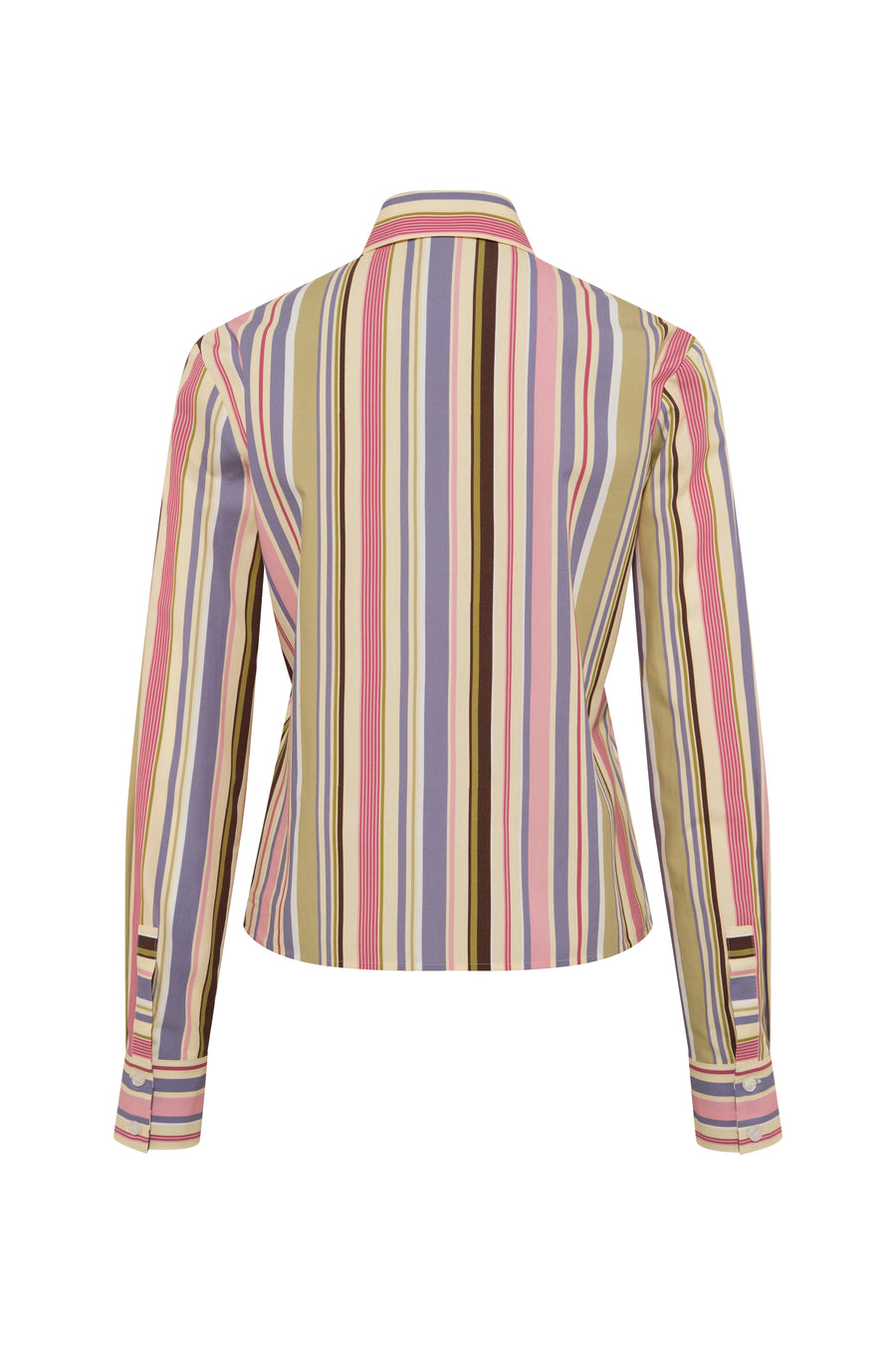 NEGI - Multicolour striped fitted button-down shirt