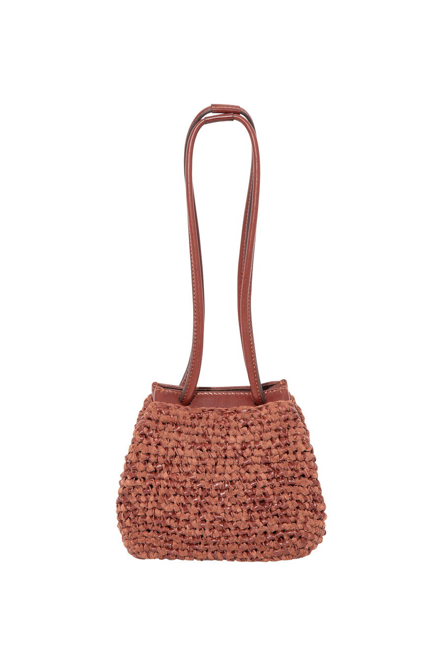 TIA - Mini woven leather shoulder bag shoulder strap