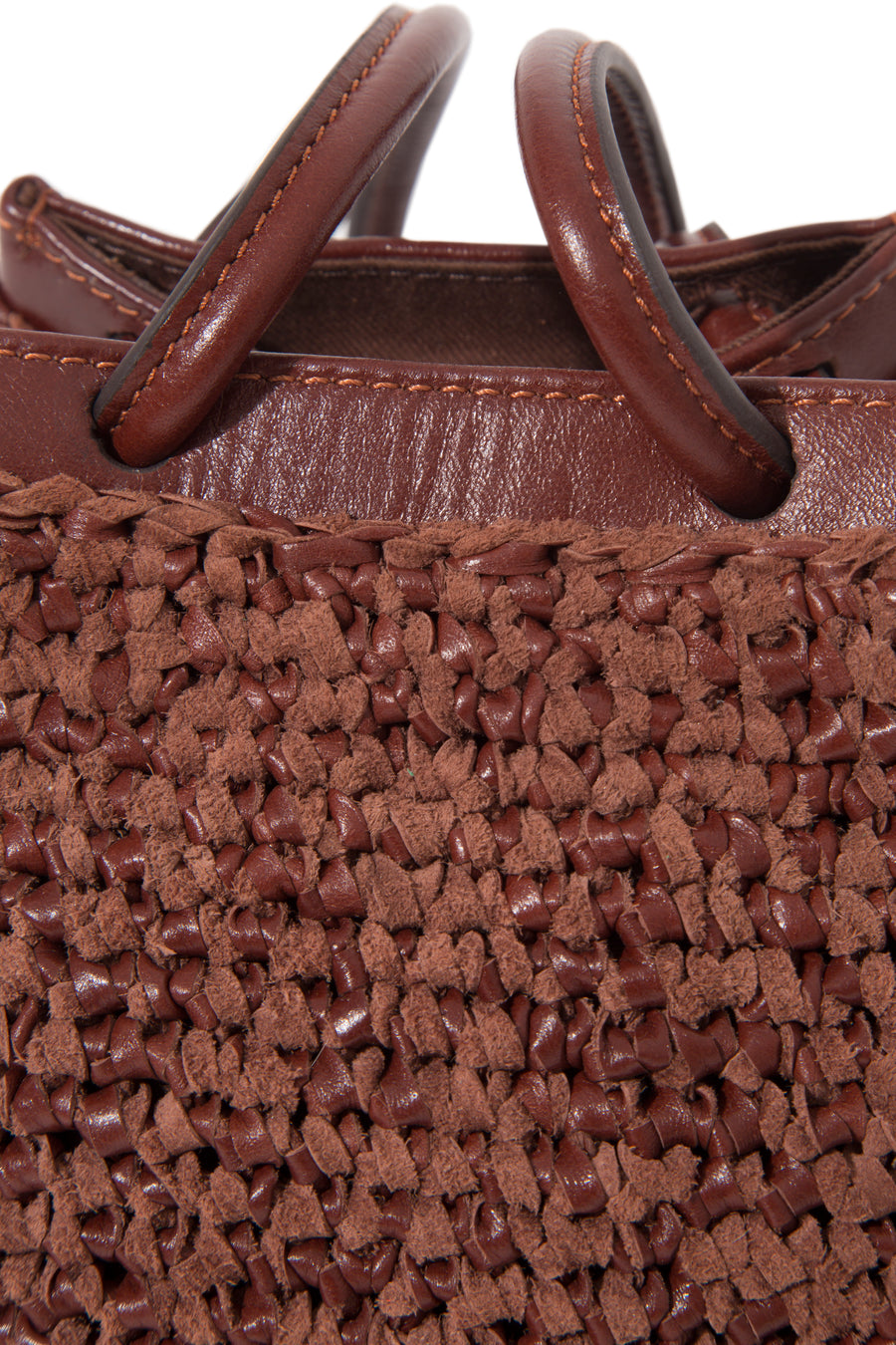 TIA - Mini woven leather shoulder bag shoulder strap