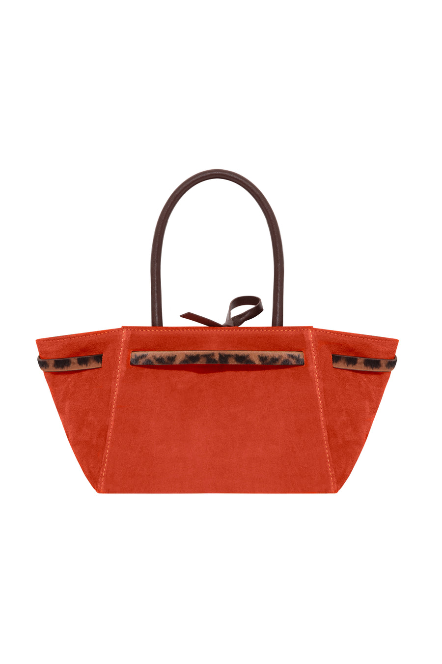 NOA MINI - Mini tote bag with leather tube handle