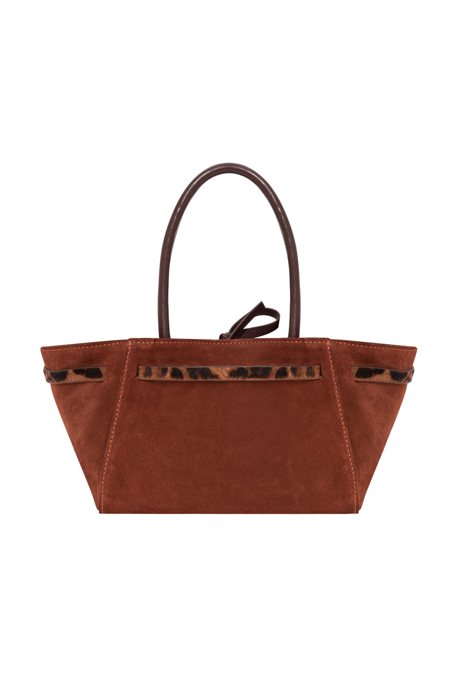 NOA MINI - Mini tote bag with leather tube handle