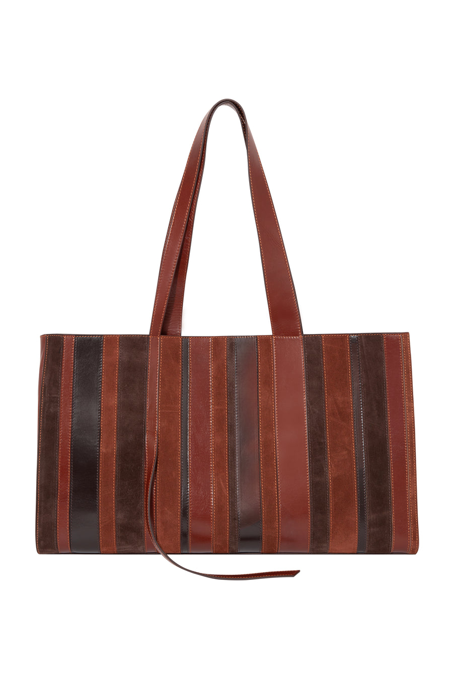 BRISA - Overized leather tote bag with shoulder straps