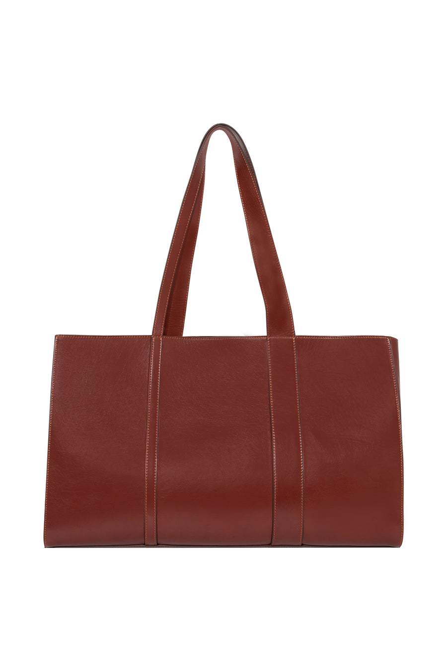 BRISA - Overized leather tote bag with shoulder straps