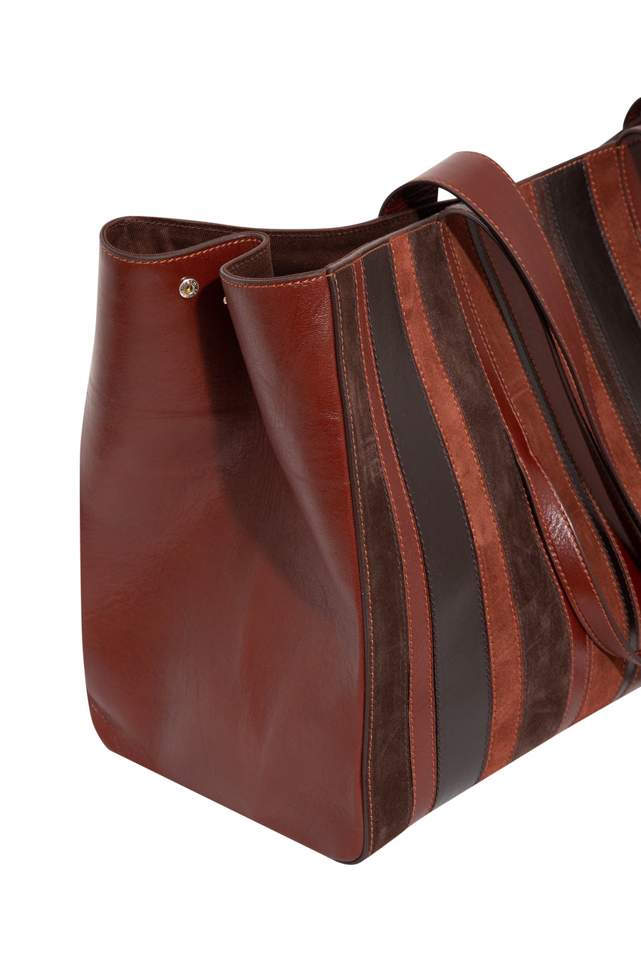 BRISA - Overized leather tote bag with shoulder straps