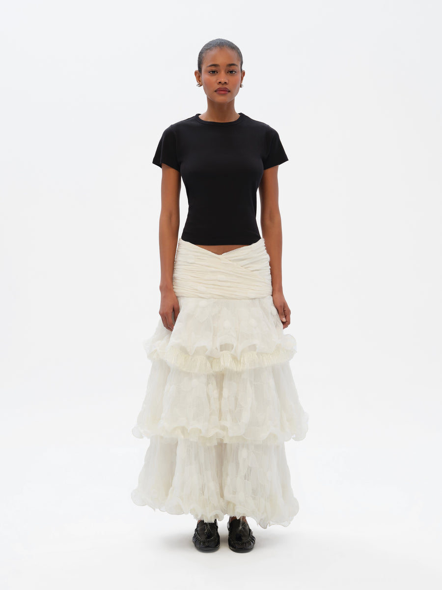 SOJE - Low-rise ruffled maxi skirt