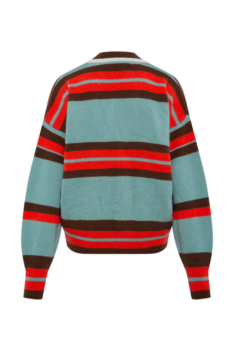 VORY - Striped cardigan with logo detail