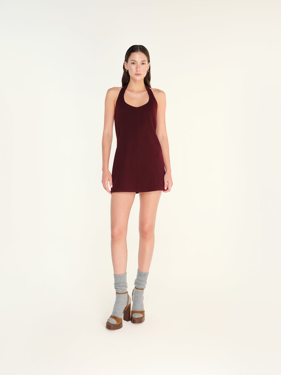 ZHEN - Fitted halterneck mini dress