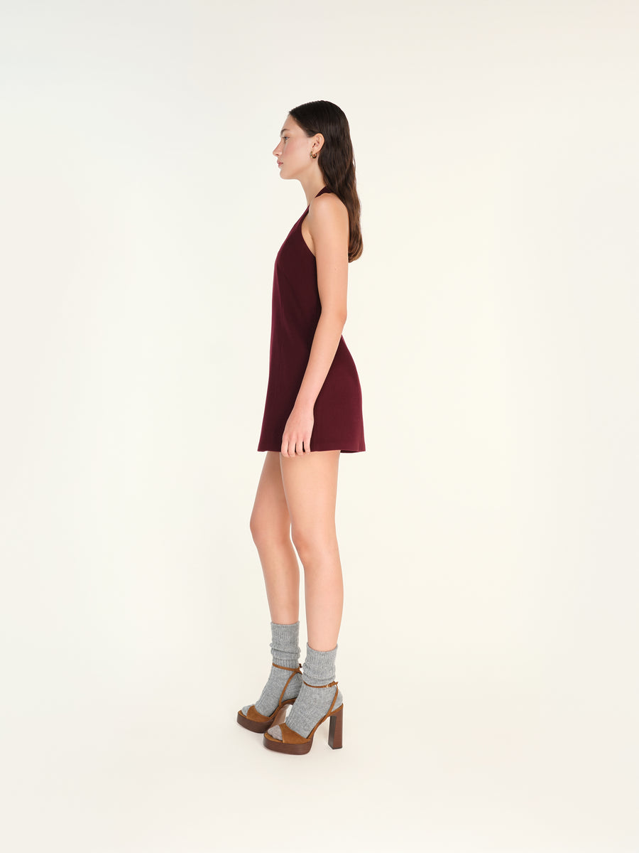 ZHEN - Fitted halterneck mini dress