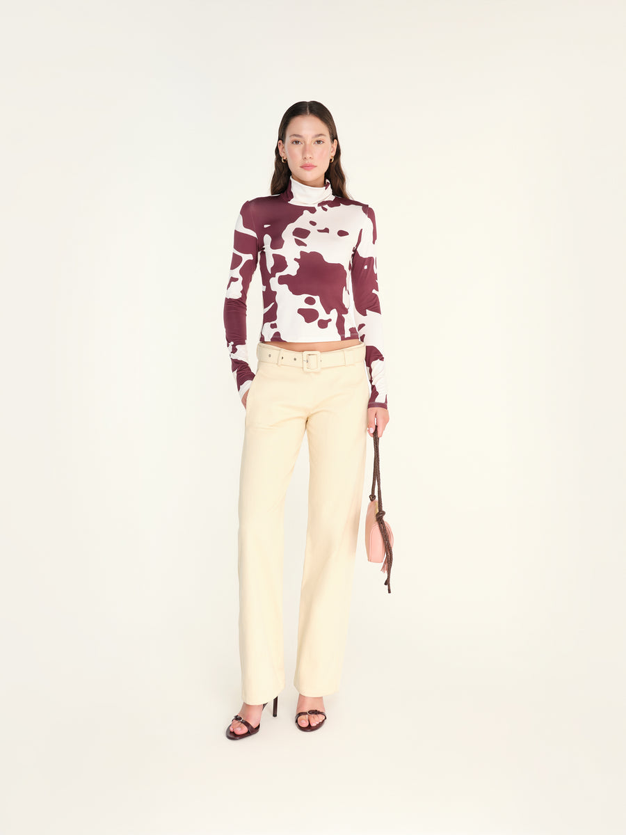 CODY - Printed long sleeve turtleneck top