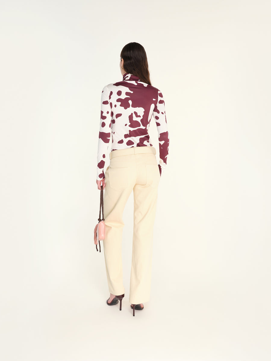 CODY - Printed long sleeve turtleneck top