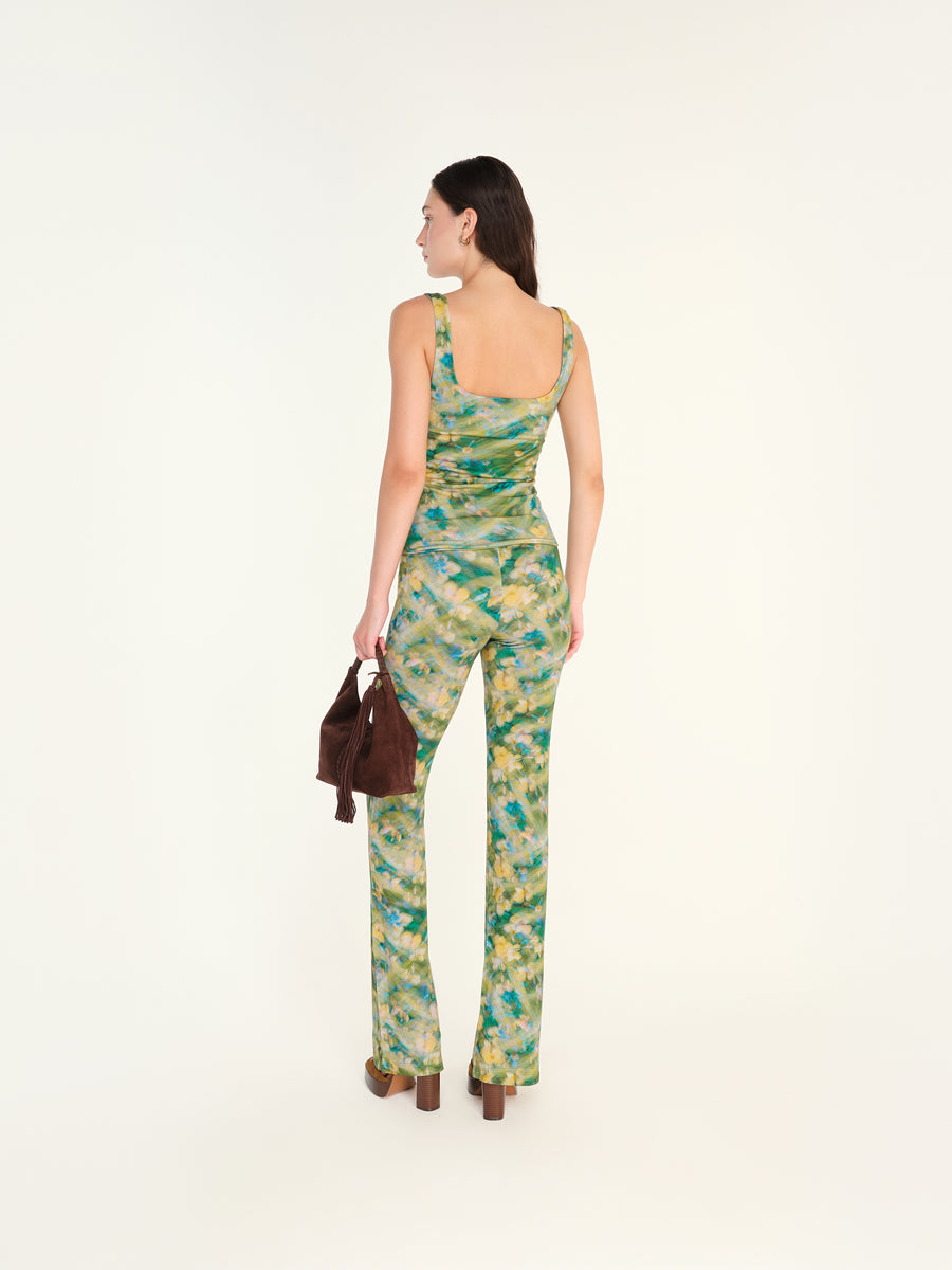 FLO - Floral printed flare-leg pants