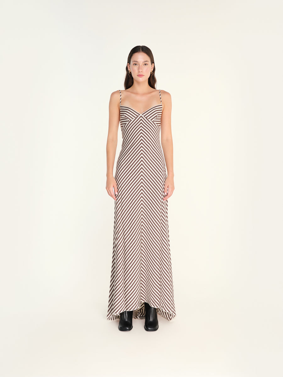 BAMBA - Stripe detailed maxi dress