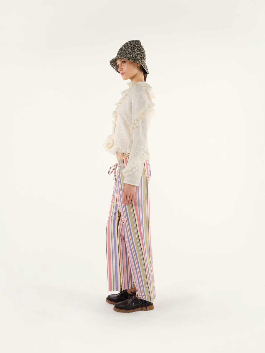 NEDI - Multicolour striped drawstring pants