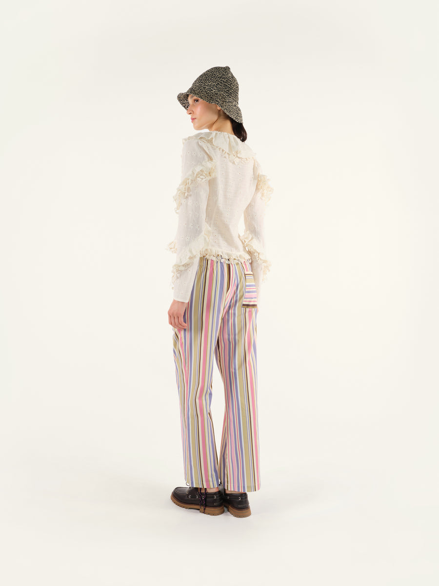 NEDI - Multicolour striped drawstring pants