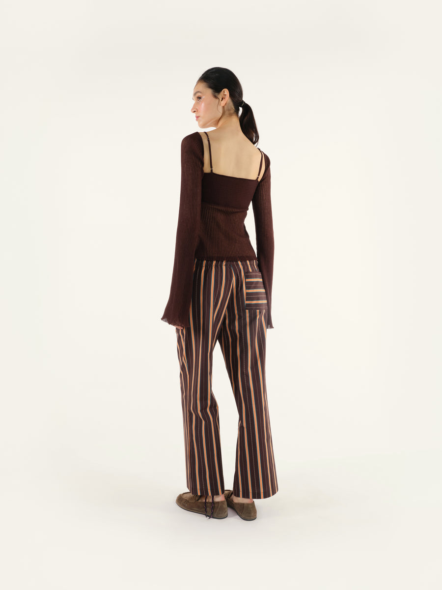 NEDI - Stripe printed drawstring pants