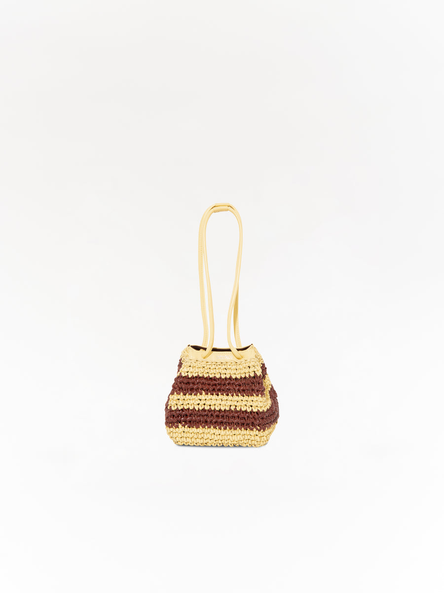 TIA - Mini woven leather shoulder bag shoulder strap